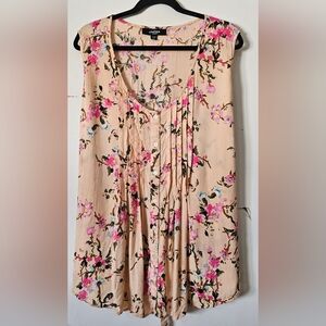 Cato Floral A-Line Skirt in Pink and Cream